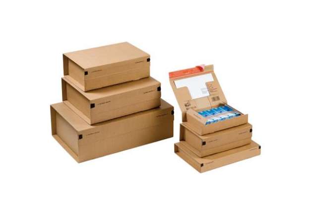 Immagine di Scatola CP 067 - per spedizioni - A4+ - 33 x 29 x 12 cm - cartone - avana - ColomPac
