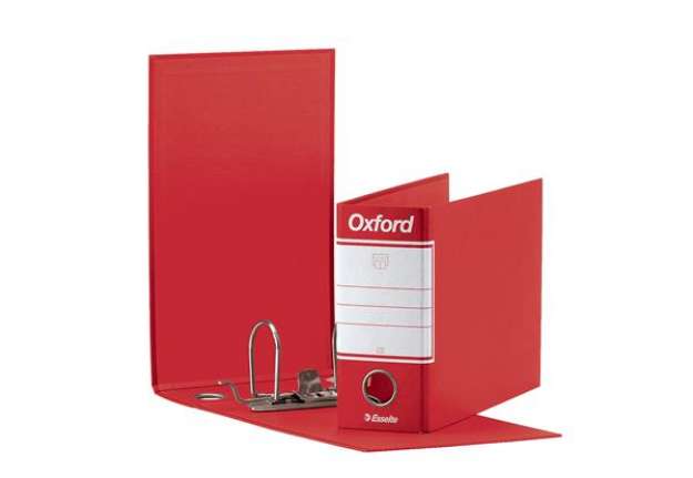 Immagine di Registratore Oxford G81 - dorso 8 cm - memorandum 23x18 cm - rosso - Esselte