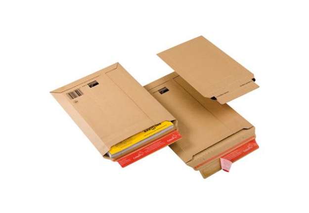 Immagine di Busta a sacco CP 010 in cartone - adesivo permanente - formato B5 (185 x 270 mm) - altezza massima 5