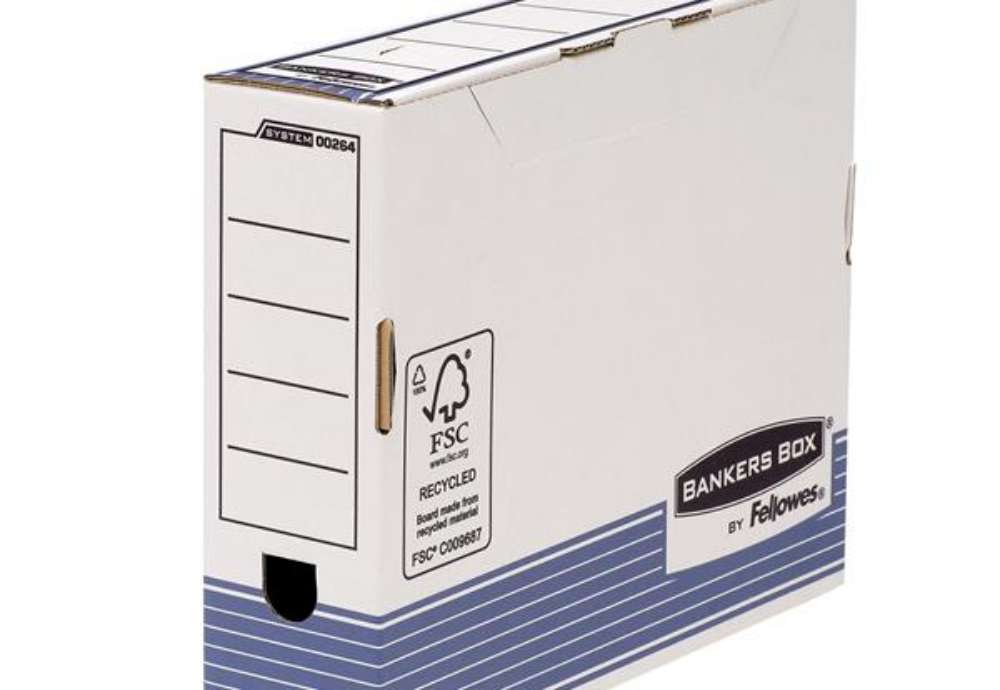 Immagine di Scatola archivio Bankers Box System - A4 - 26 x 31,5 cm -  dorso 8 cm - Fellowes