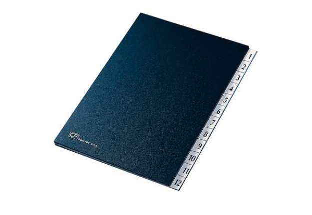 Immagine di Classificatore numerico 1/12 - 24x34 cm - blu - Fraschini