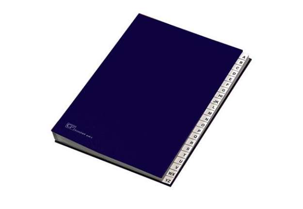 Immagine di Classificatore alfabetico A/Z - 640E - 24x34 cm - blu - Fraschini