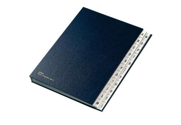 Immagine di Classificatore alfabetico A/Z - 640D - 24x34 cm - blu - Fraschini