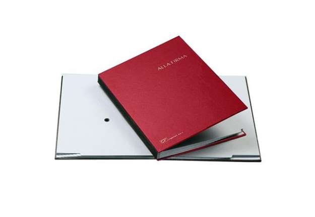 Immagine di Libro firma - 14 intercalari - 24x34 cm - rosso - Fraschini
