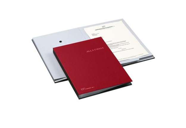 Immagine di Libro firma - 18 intercalari - 24x34 cm - rosso - Fraschini