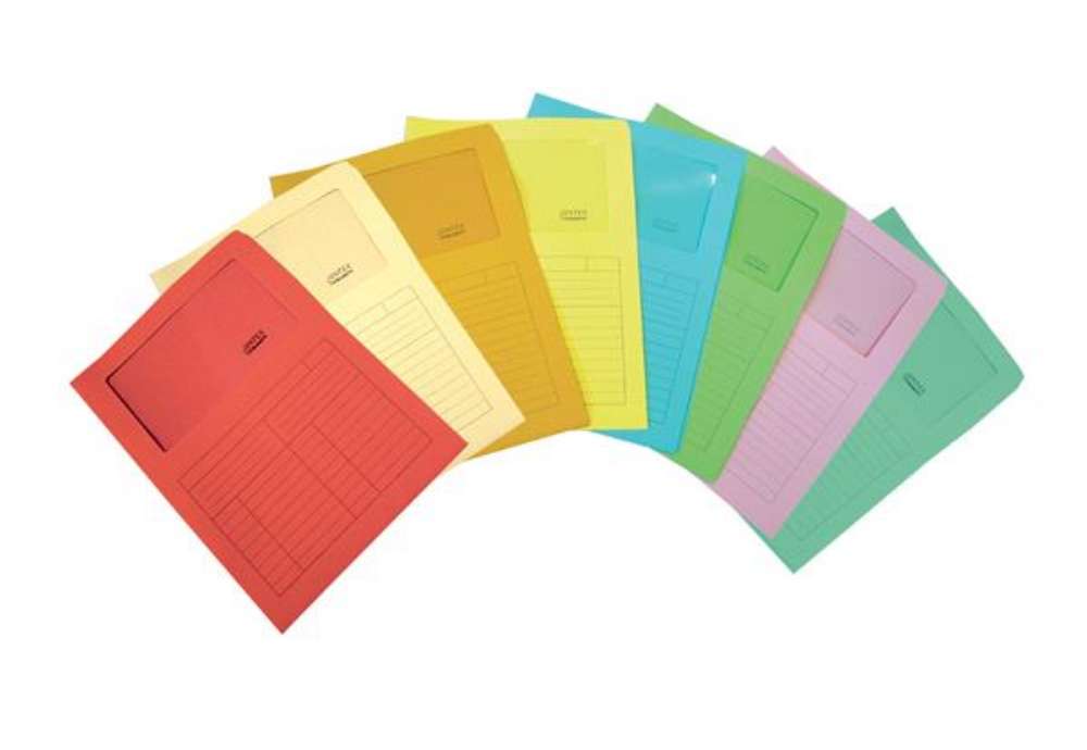 Immagine di Cartellina a L con finestra Sintex - 120 gr - A4 - giallo - Blasetti - conf. 50 pezzi