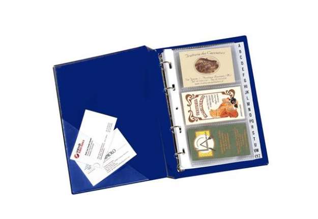 Immagine di Portabiglietti Minivisita MC 17 - 15x20,5 cm - 120 biglietti - blu - Sei Rota