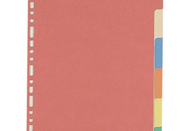 Immagine di Separatore - 6 tacche - cartoncino colorato 240 gr - 21x29,7 cm - multicolore - Favorit