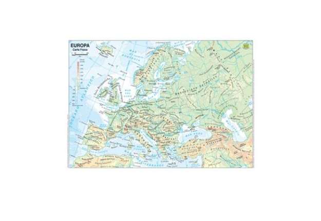 Immagine di Carta geografica Europa - scolastica - plastificata - 29,7 x 42 cm - Belletti