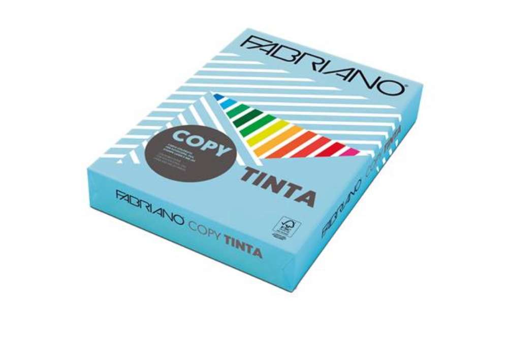 Immagine di Carta Fabriano Colore - A4 - 80 gr - colori forti cielo - Fabriano - conf. 500 fogli