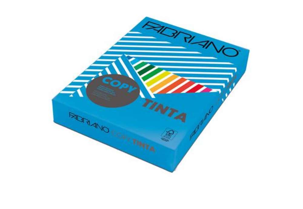 Immagine di Carta Fabriano Colore - A3 - 80 gr - colori forti azzurro - Fabriano - conf. 250 fogli