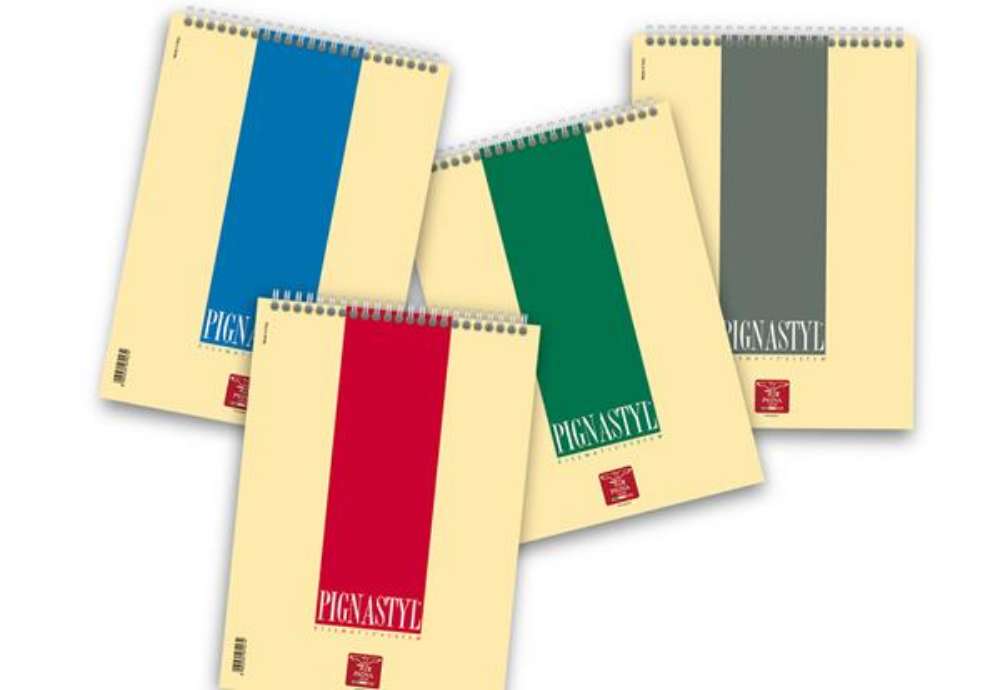Immagine di Blocco Pignastyl spiralato - A4 - 210 x 297mm - 80gr - 60 fogli - 5mm - Pigna