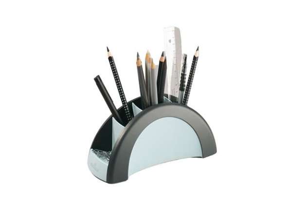 Immagine di Portapenne Vegas - 21x10x8 cm - 5 scomparti - nero - Durable