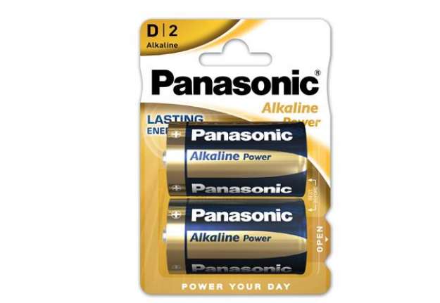 Immagine di Pila Torcia D - 1,5V - alcalina - Panasonic - blister 2 pezzi