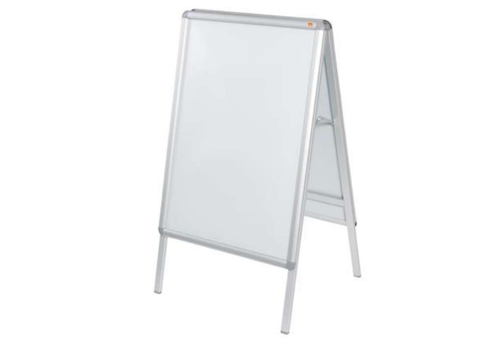Immagine di Cavalletto bifacciale A Frame - cornici a scatto - A1 - 84,1 x 59,4 cm - Nobo
