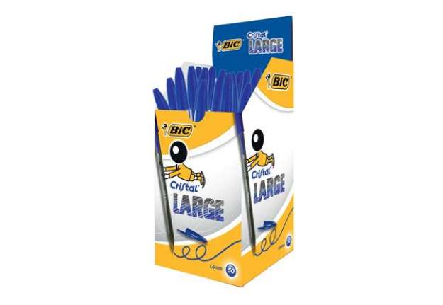 Immagine di Penna sfera Cristal Large - punta 1,6 mm - blu - Bic - conf. 50 pezzi
