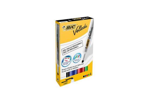 Immagine di Pennarello Whiteboard Marker Velleda 1791 - punta a scalpello da 3,3 a 4,6mm - astuccio 4 colori - B