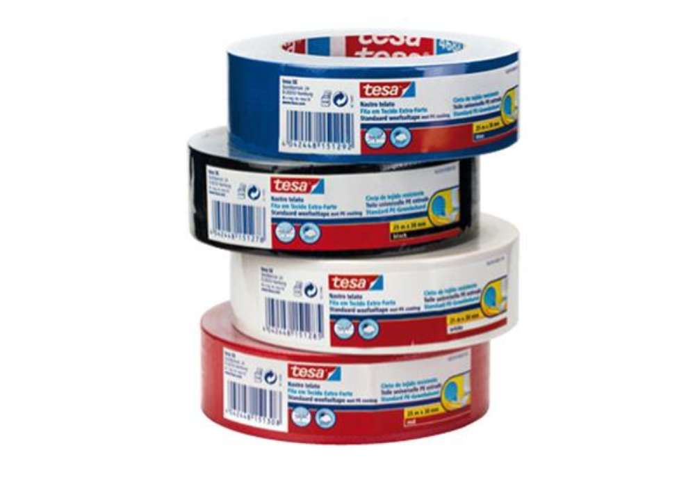 Immagine di Nastro adesivo telato - 38 mm x 25 m - tela plastificata - rosso - Tesa