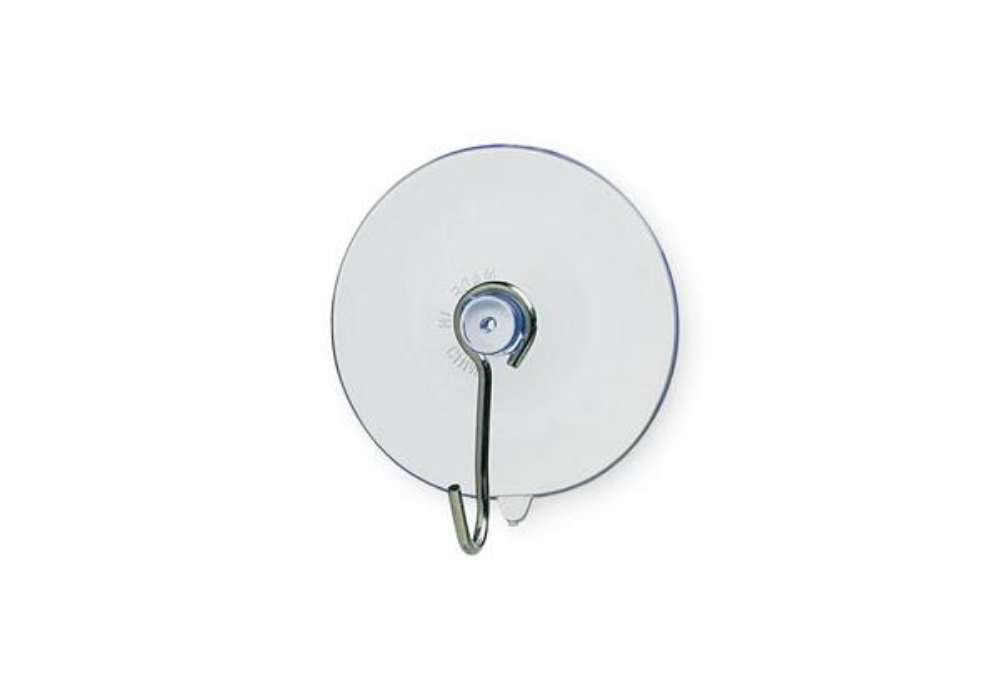 Immagine di Ventose - con gancio in metallo - diametro 6 cm - trasparente - Lebez - conf. 144 pezzi