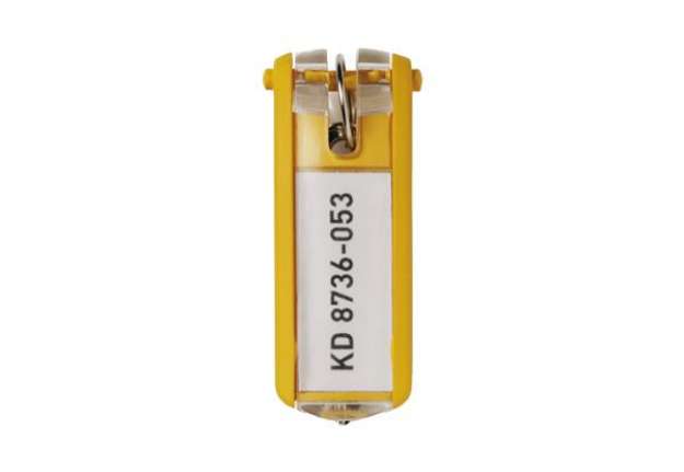 Immagine di Portachiavi Key Clip - giallo - Durable - conf. 6 pezzi