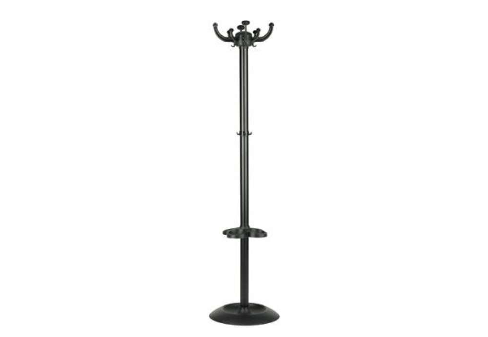 Immagine di Appendiabiti Jolly - con portaombrelli - 8 posti - 168 x 40 cm - nero - Unisit