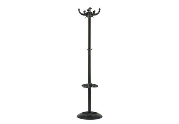 Immagine di Appendiabiti Jolly - con portaombrelli - 8 posti - 168 x 40 cm - nero - Unisit