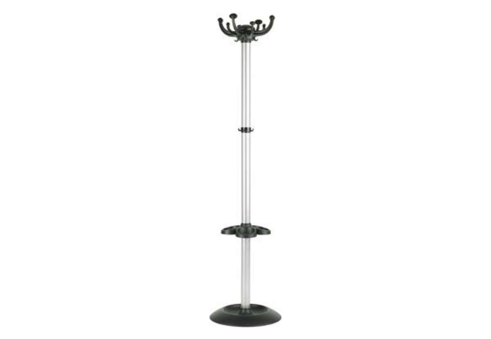 Immagine di Appendiabiti Jolly - con portaombrelli - 8 posti - 168 x 40 cm - nero/grigio - Unisit