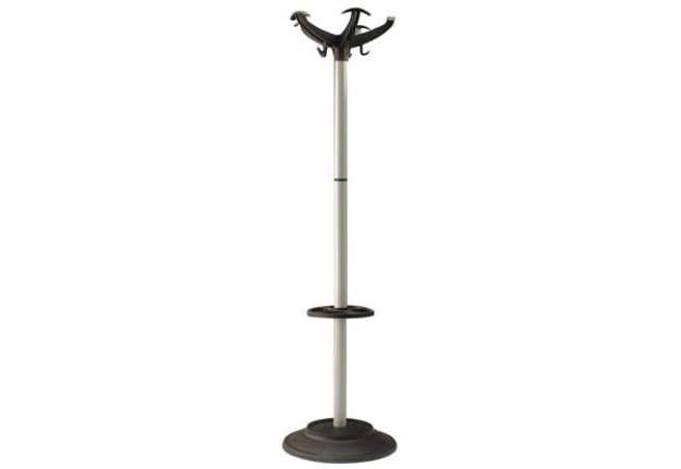 Immagine di Appendiabiti - con portaombrelli - 5 posti - 168 x 46 cm - nero/grigio - Unisit