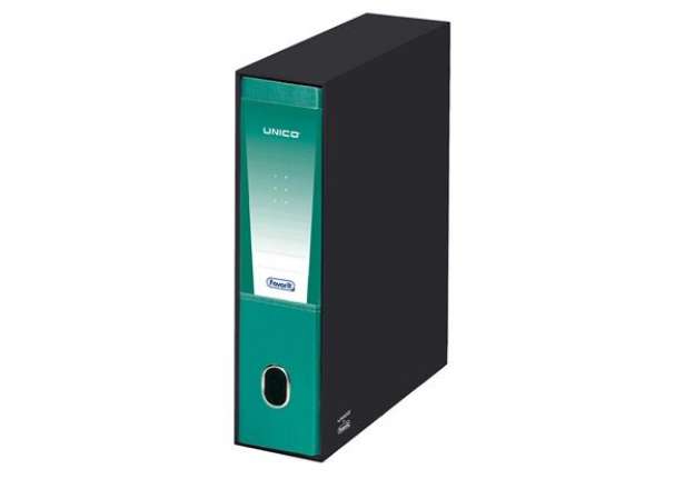 Immagine di Registratore Unico - dorso 8 cm - protocollo 23x33 cm - verde metallizzato - Favorit