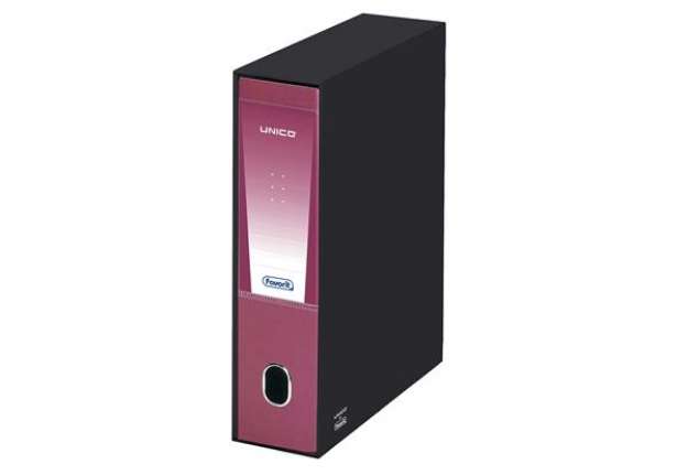 Immagine di Registratore Unico - dorso 8 cm - protocollo 23x33 cm - bordeaux metallizzato - Favorit