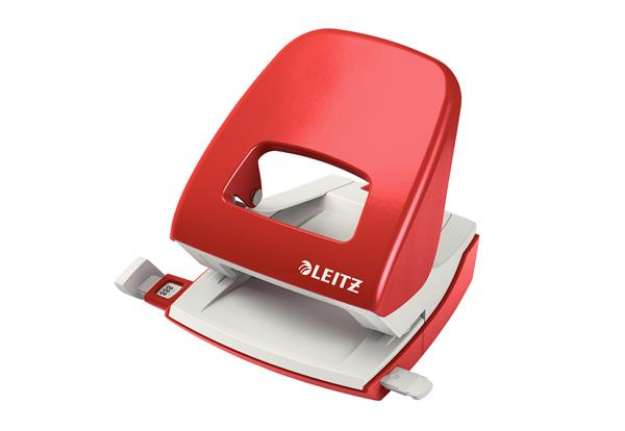Immagine di Perforatore 5008 - passo 8 cm - max 30 fogli - 2 fori - rosso - Leitz