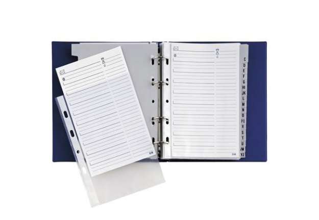 Immagine di Rubrica Telex 4 - A5 - blu - 4 anelli - dorso 25mm - Sei Rota