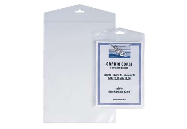 Immagine di Porta Avvisi Appendimi - PPL - 15x21 cm - trasparente - Sei Rota - conf. 10 pezzi
