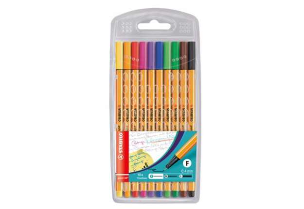 Immagine di Fineliner Point 88 - tratto 0,4 mm - colori assortiti - Stabilo - conf.10 pezzi