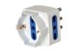 Immagine di Adattatore triplo con spina 2P+T 16A - 2 prese bipasso 10/16A + 1 Schuko - MKC