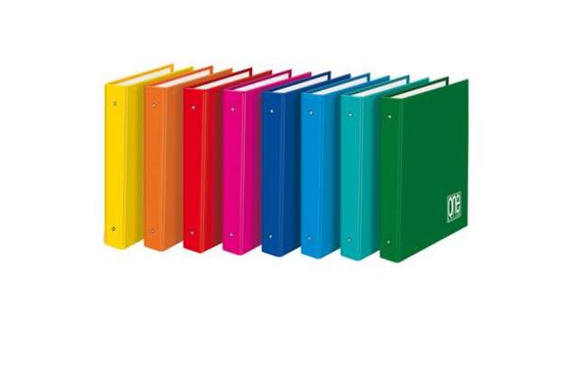 Immagine di Raccoglitore One Color - A5 - 18 x 22 cm - dorso 3 cm - 4 anelli 25 mm - colori assortiti - Blasetti