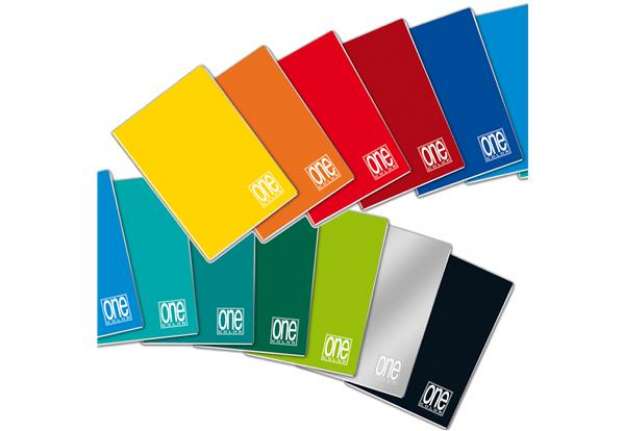 Immagine di Quaderno One Color - A5 - punto metallico - riga di 3a - 20+1 fogli - 80 gr - Blasetti