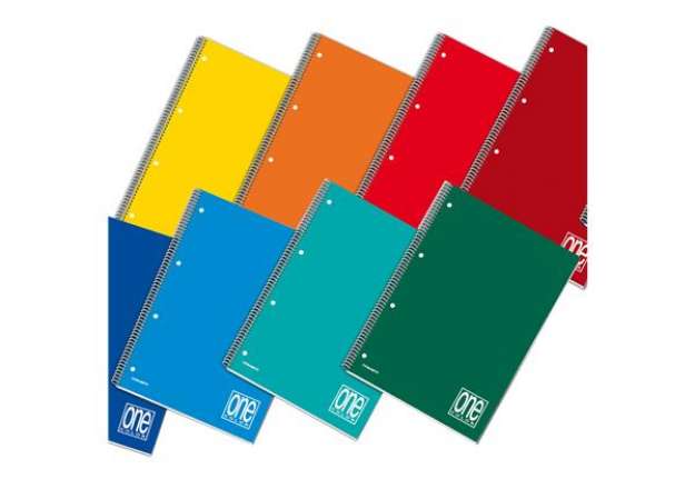Immagine di Quaderno One Color - A5+ - forato - microperforato - quadretto 5 mm - 60 fogli - 80 gr - spiralato -
