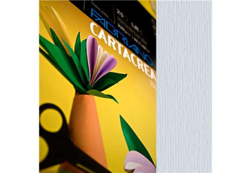 Immagine di Cartoncino CartaCrea - 35 x 50 cm - 220 gr - perla - Fabriano - blister 10 fogli