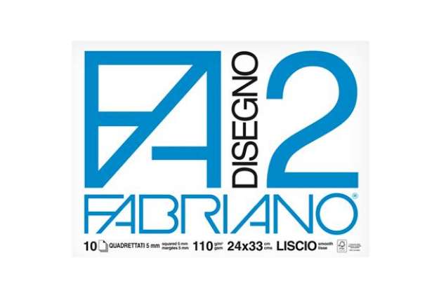 Immagine di Album F2 - 24x33cm - 10 fogli - 110gr - quadretto 5mm - punto metallo - Fabriano