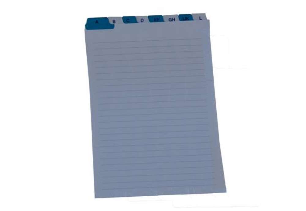 Immagine di Schede - rubrica A/Z - 21x15 cm (verticale) - bianco - Edipro