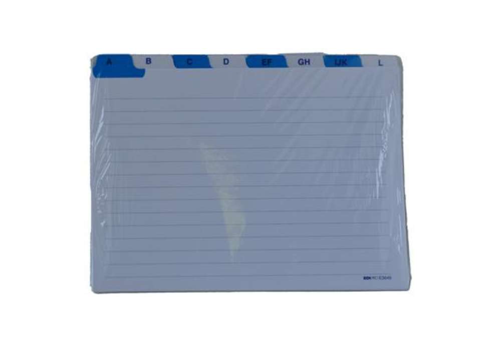 Immagine di Schede - rubrica A/Z - 15x21 cm (orizzontale) - bianco - Edipro