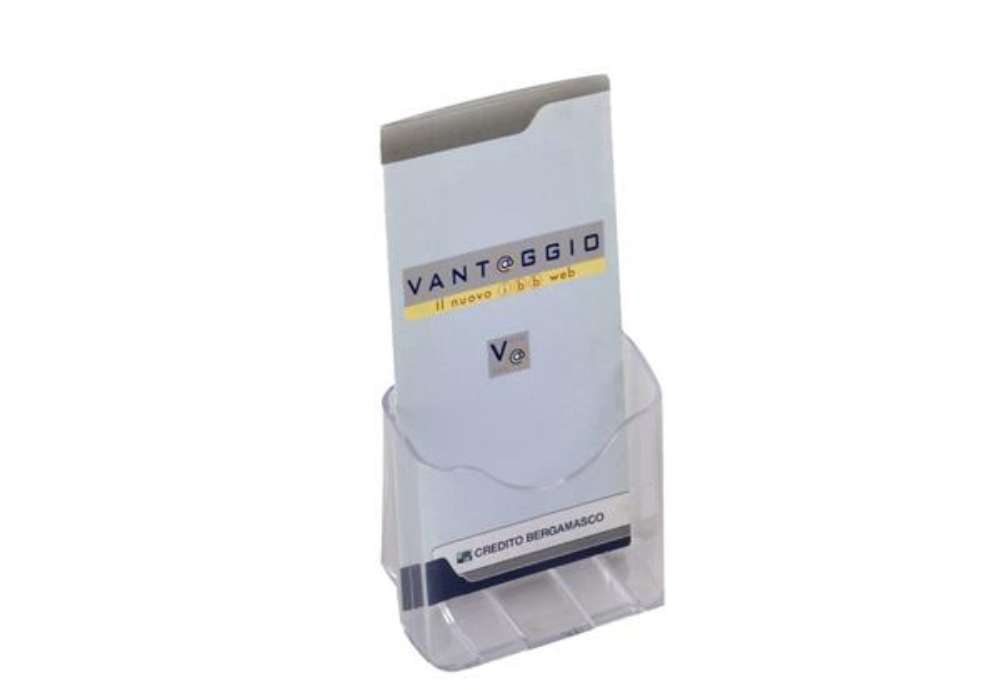 Immagine di Portadepliant da banco - 1 tasca 1/3 A4 - 11 x 19,8 x 8,3 cm - Tecnostyl