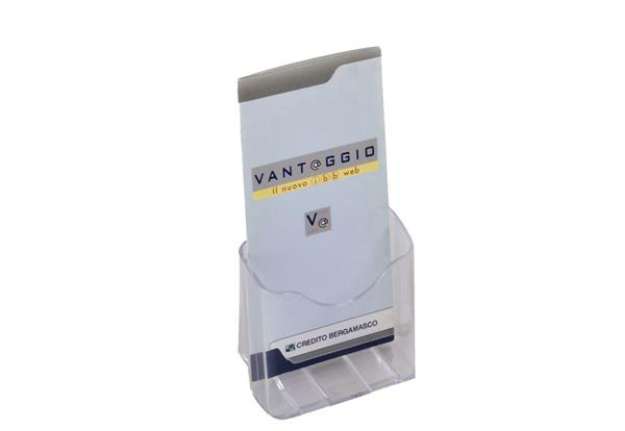 Immagine di Portadepliant da banco - 1 tasca 1/3 A4 - 11 x 19,8 x 8,3 cm - Tecnostyl