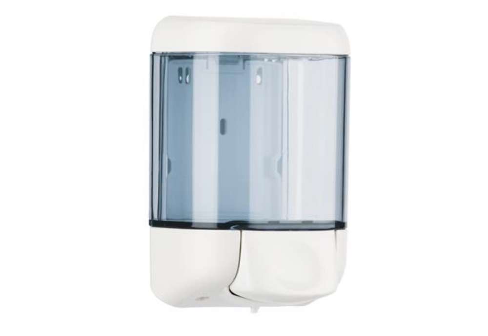 Immagine di Dispenser sapone Prestige - murale - capacità 1 L -  bianco/azzurro trasparente - Mar Plast
