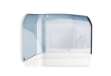 Immagine di Dispenser asciugamani in rotolo/fogli - 30x19,5x25,1 cm - plastica - bianco/azzurro trasparente - Ma