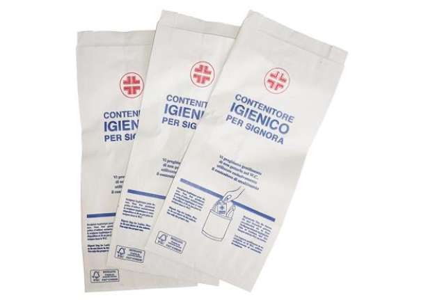 Immagine di Sacchetti igienici - 28x12 cm - bianco - Mar Plast - conf. 200 pezzi