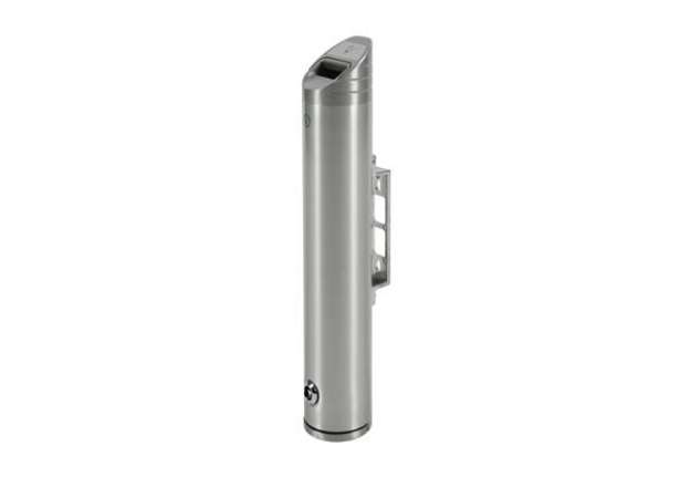 Immagine di Portacenere murale - da esterno - diametro 10 cm - H 48 cm - acciaio inox - Studio T