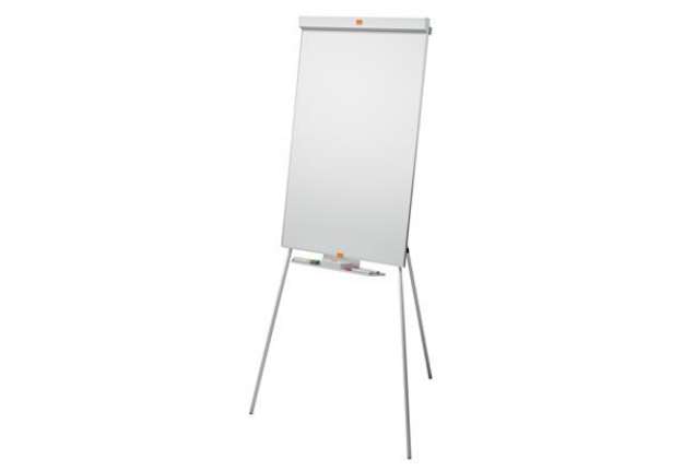 Immagine di Lavagna portablocco Classic su treppiede - 100 x 67,5 cm - bianco - Nobo