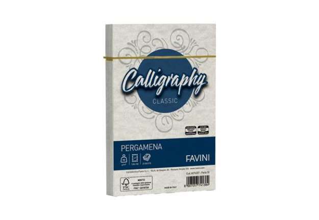 Immagine di Busta Calligraphy Pergamena - 120 x 180 mm - 90 gr - perla 10 - Favini - conf. 25 pezzi
